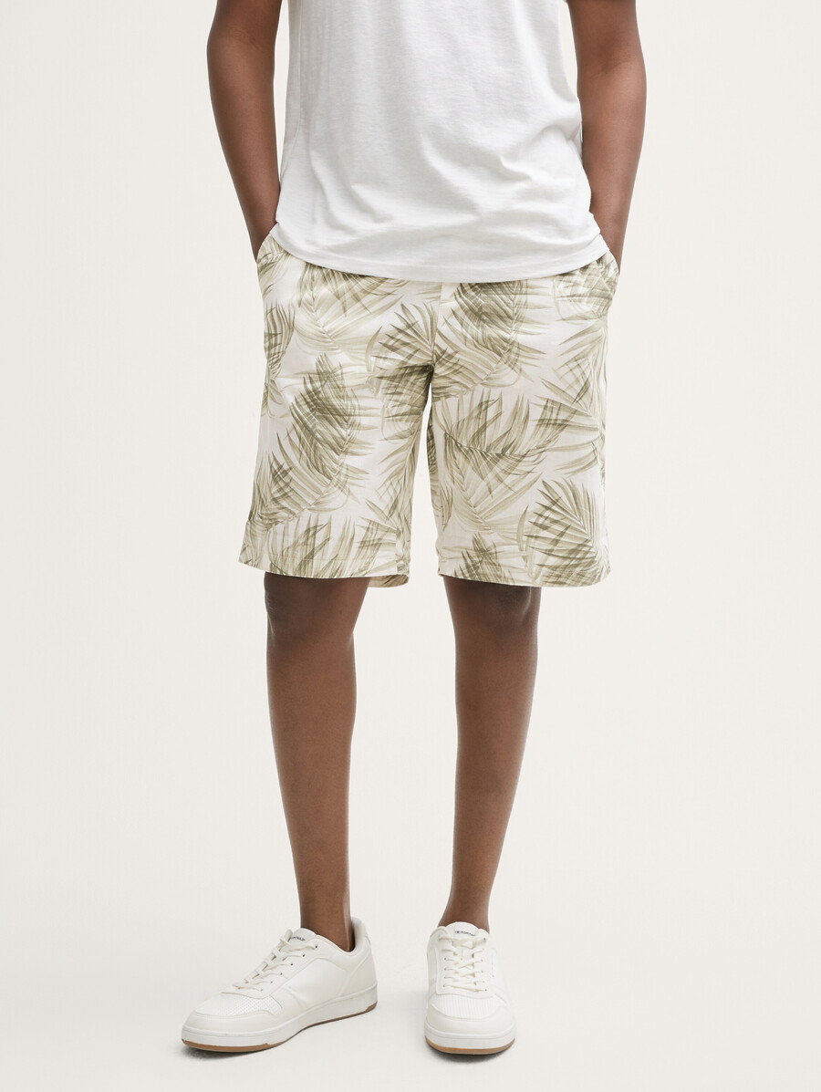 pantalones cortos relajados con contenido de lino
