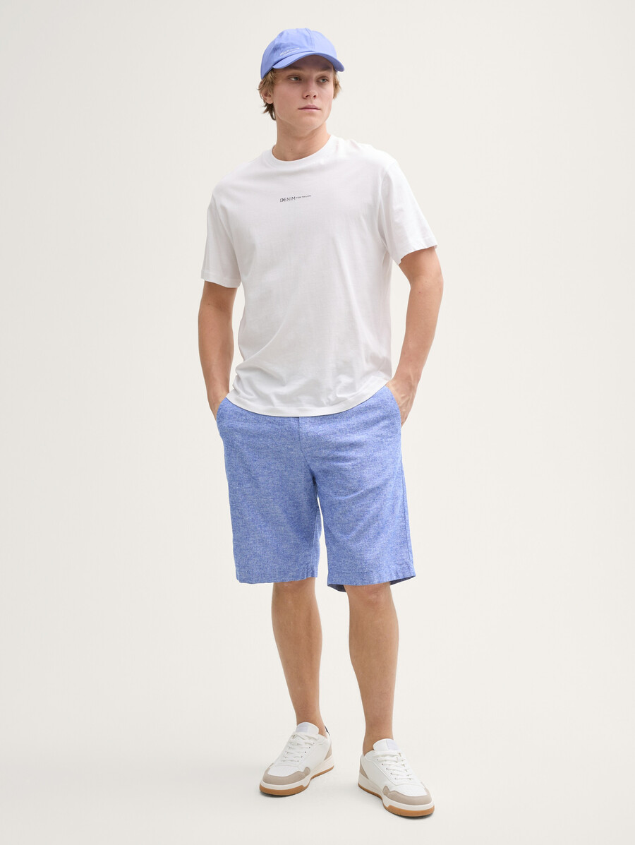 pantalones cortos relajados con contenido de lino