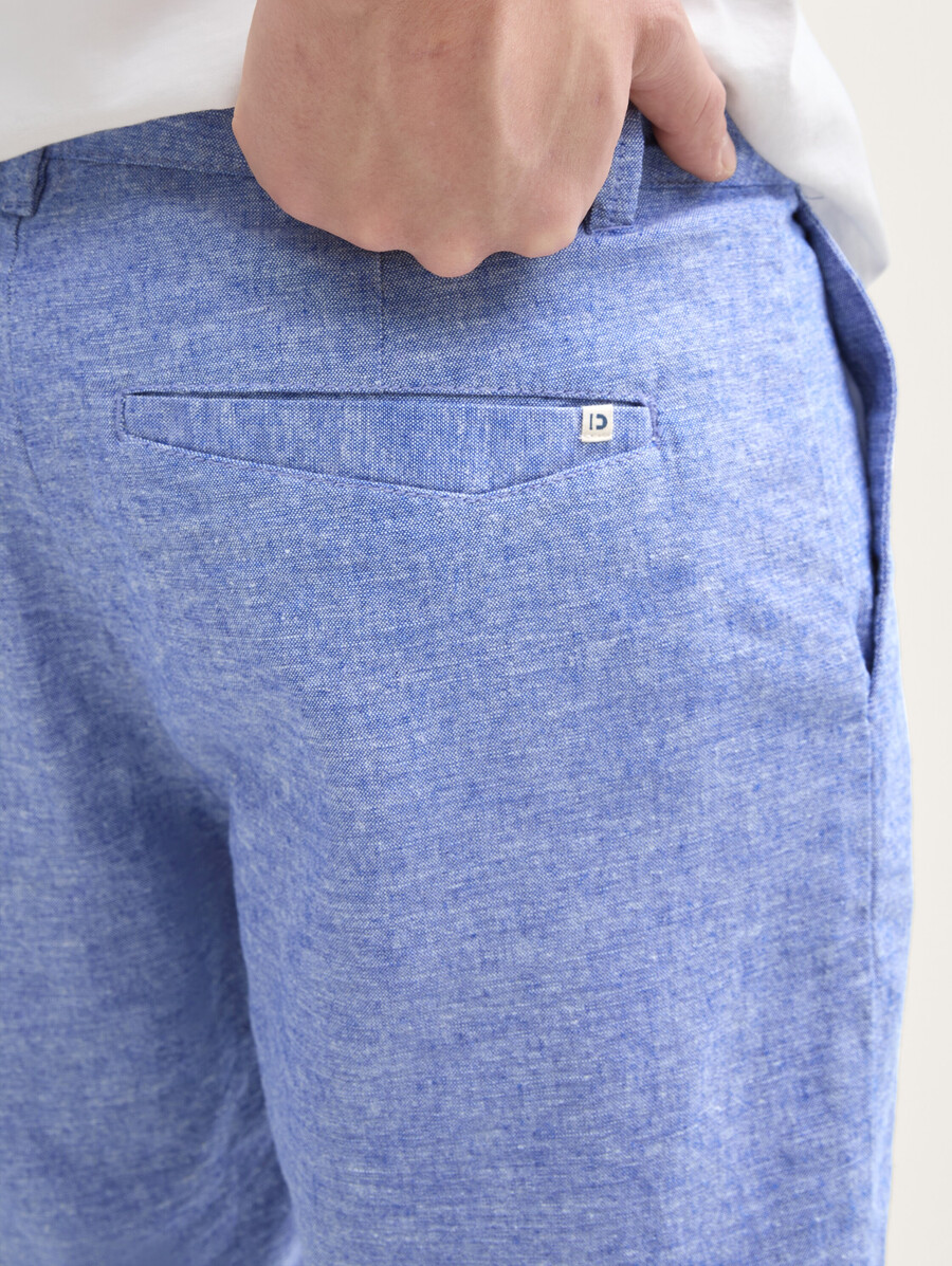pantalones cortos relajados con contenido de lino