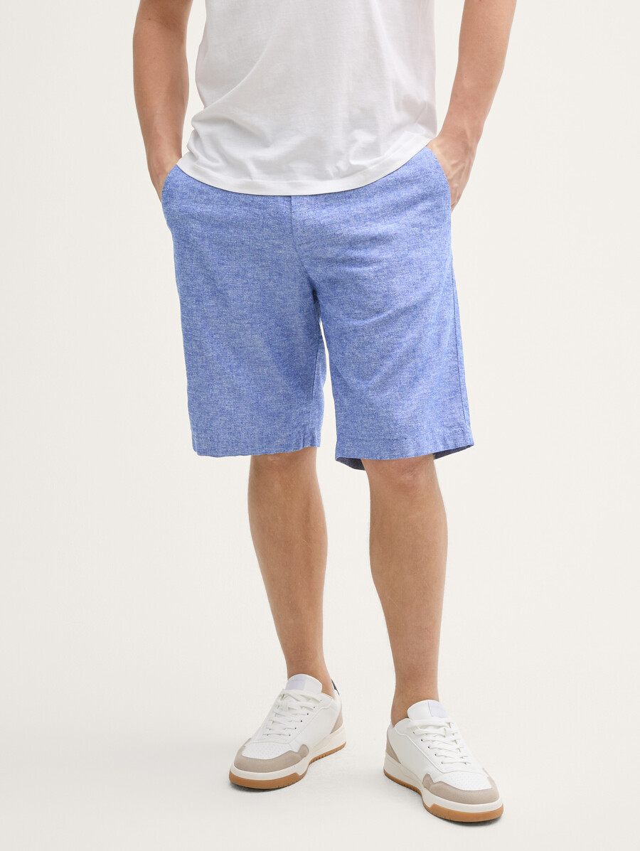 pantalones cortos relajados con contenido de lino