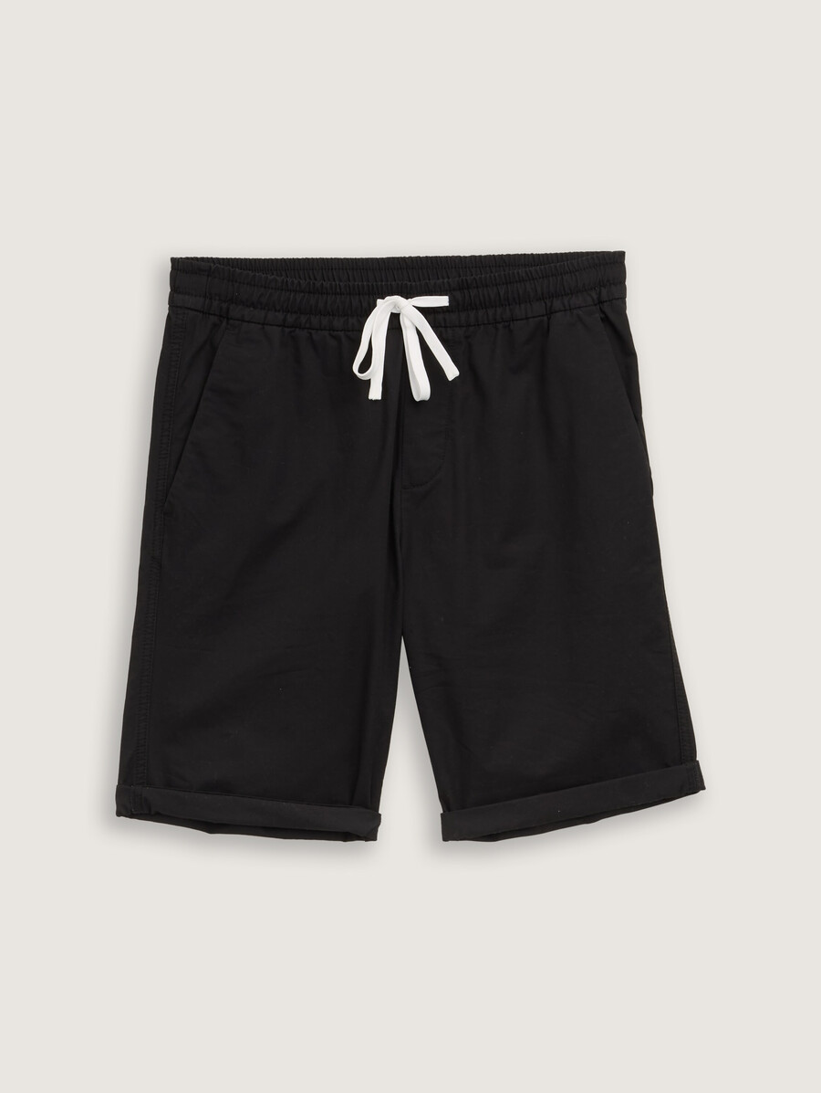 pantalones cortos regulares con cinturilla elástica de algodón.