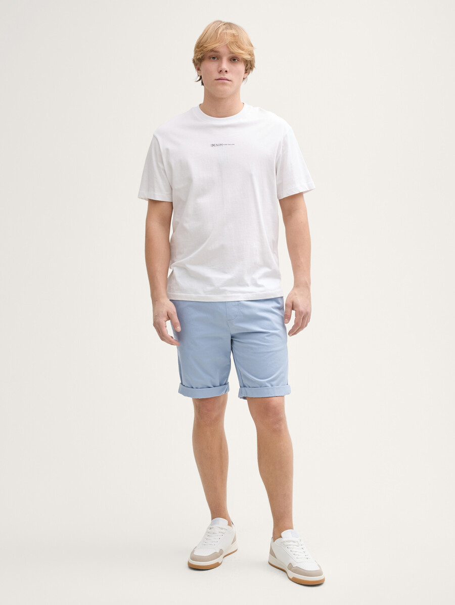 pantalones cortos regulares con cinturilla elástica de algodón.