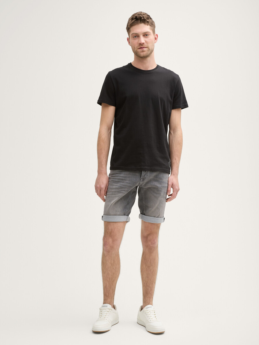 pantalones cortos vaqueros ajustados ttjosh con superelástico