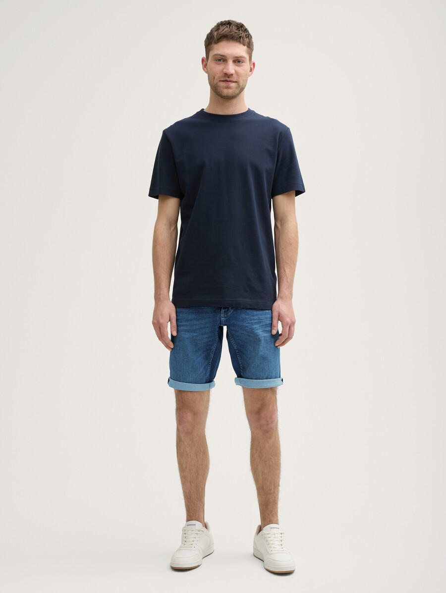 pantalones cortos vaqueros ajustados ttjosh con superelástico