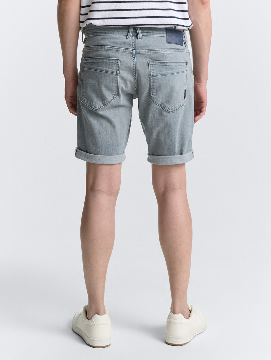 pantalones cortos vaqueros ajustados regulares ttjosh con elástico