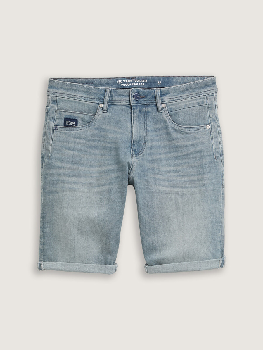 pantalones cortos vaqueros ajustados regulares ttjosh con elástico