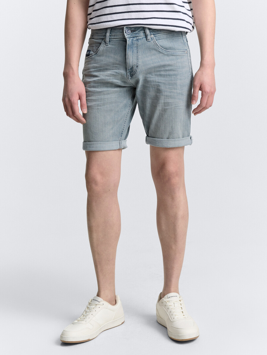pantalones cortos vaqueros ajustados regulares ttjosh con elástico