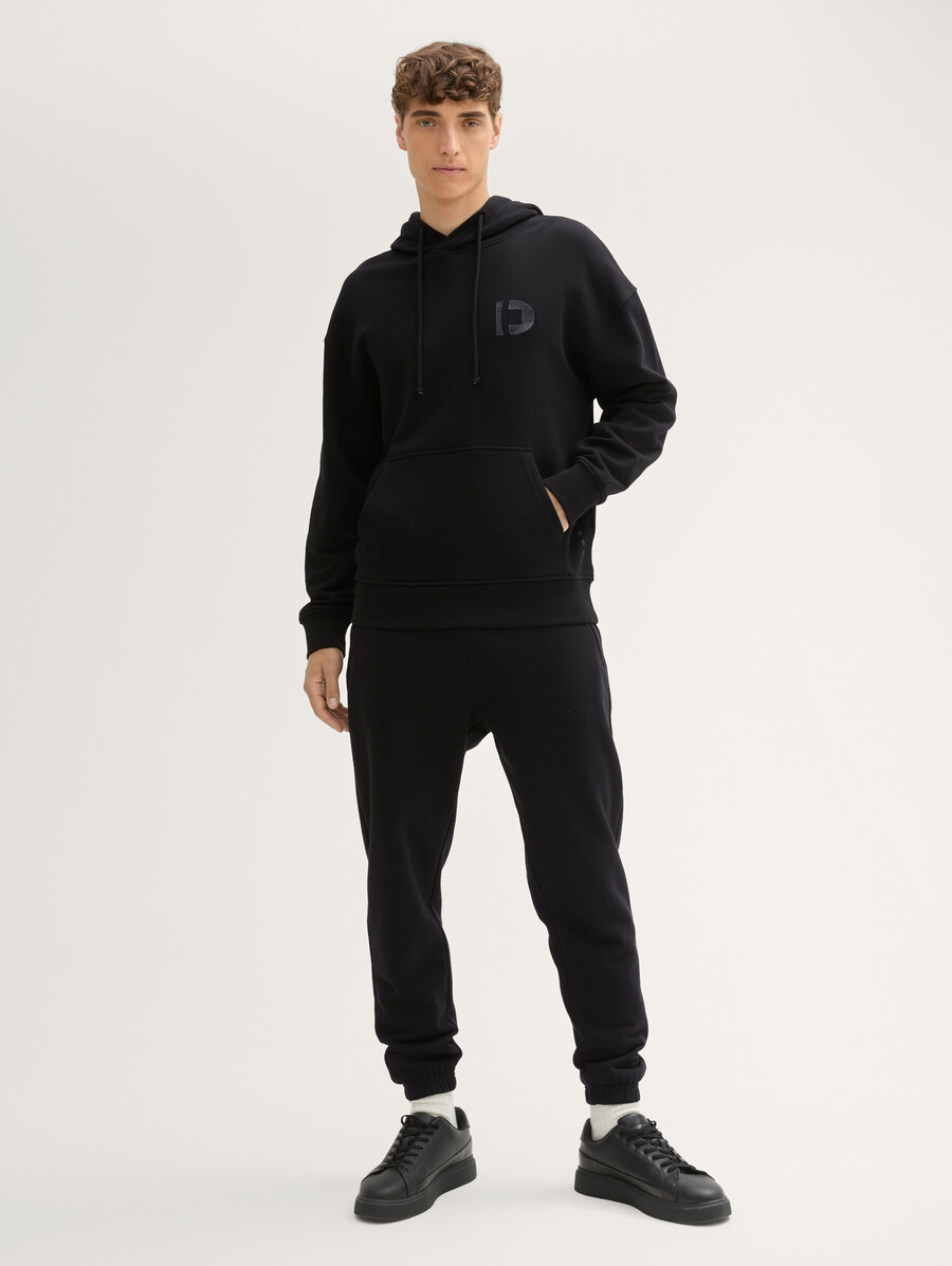 sudadera relajada con logotipo bordado
