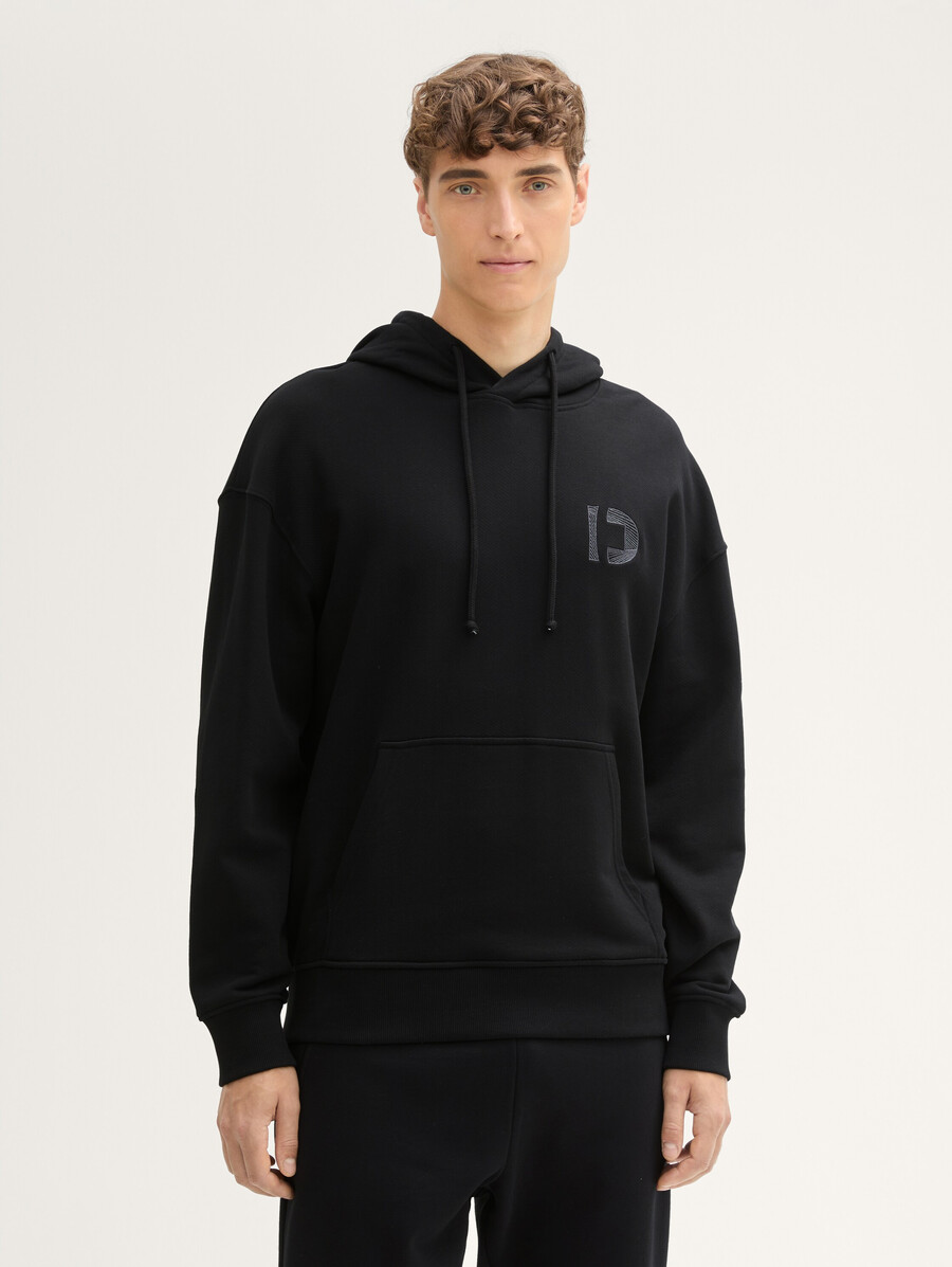 sudadera relajada con logotipo bordado