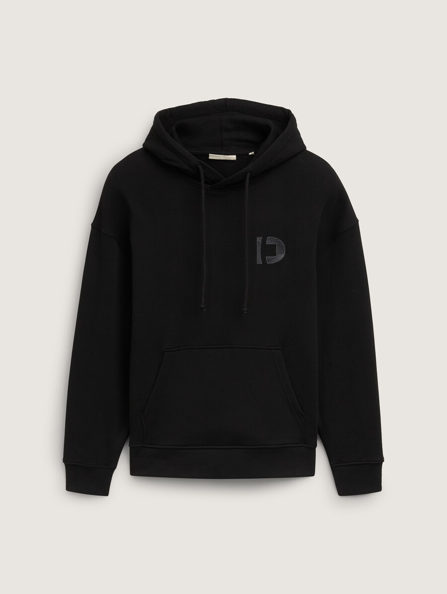 sudadera relajada con logotipo bordado