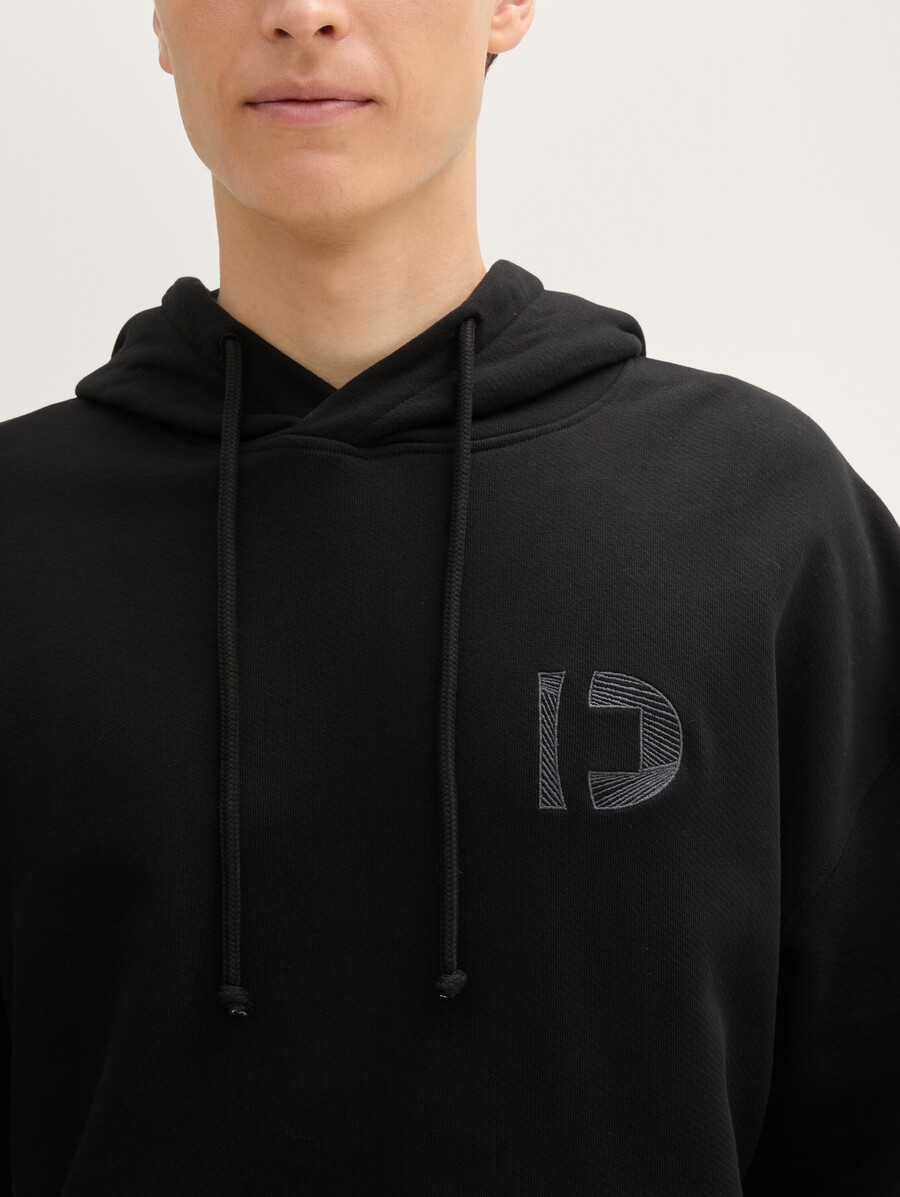 sudadera relajada con logotipo bordado