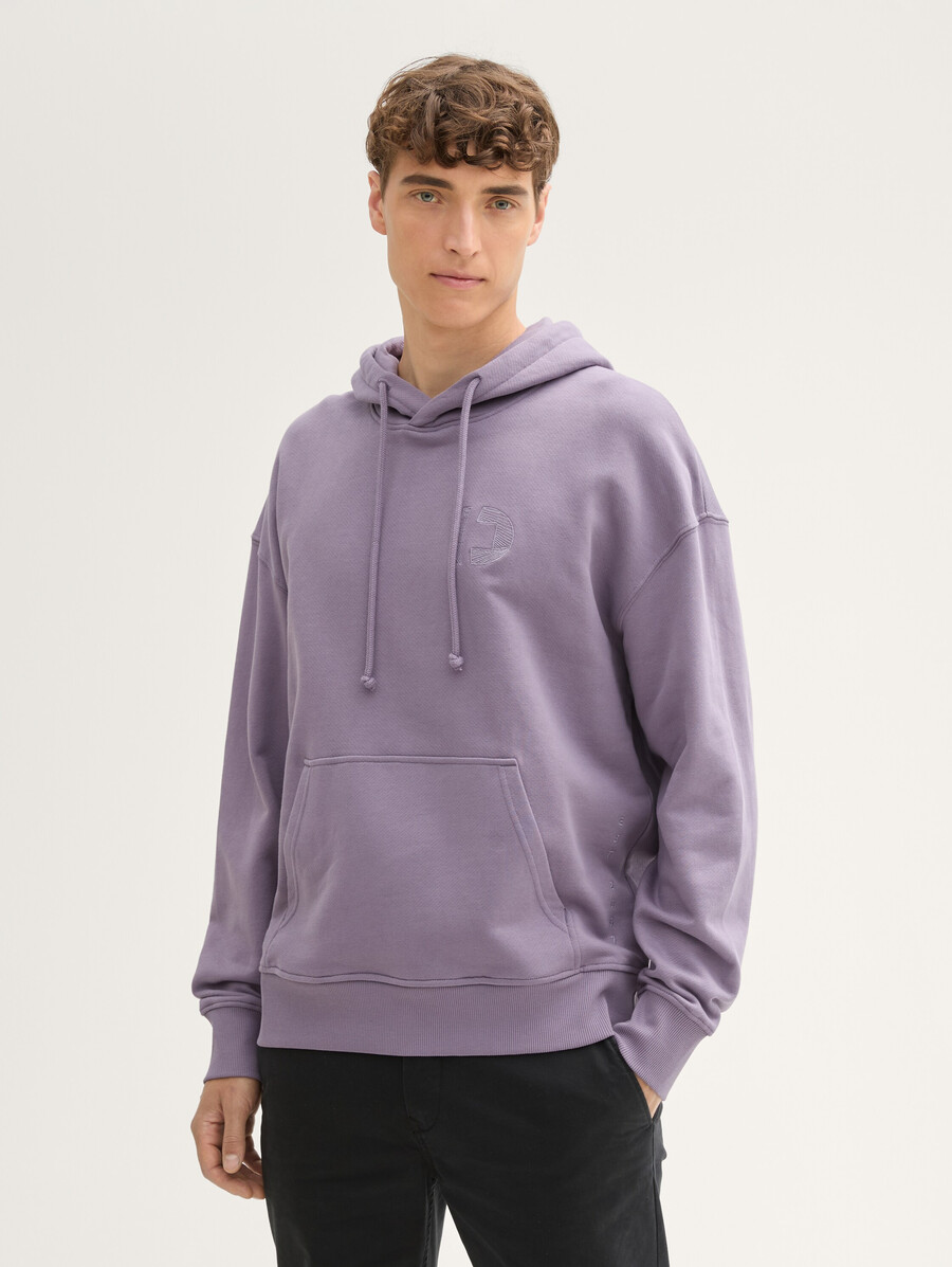 sudadera relajada con logotipo bordado