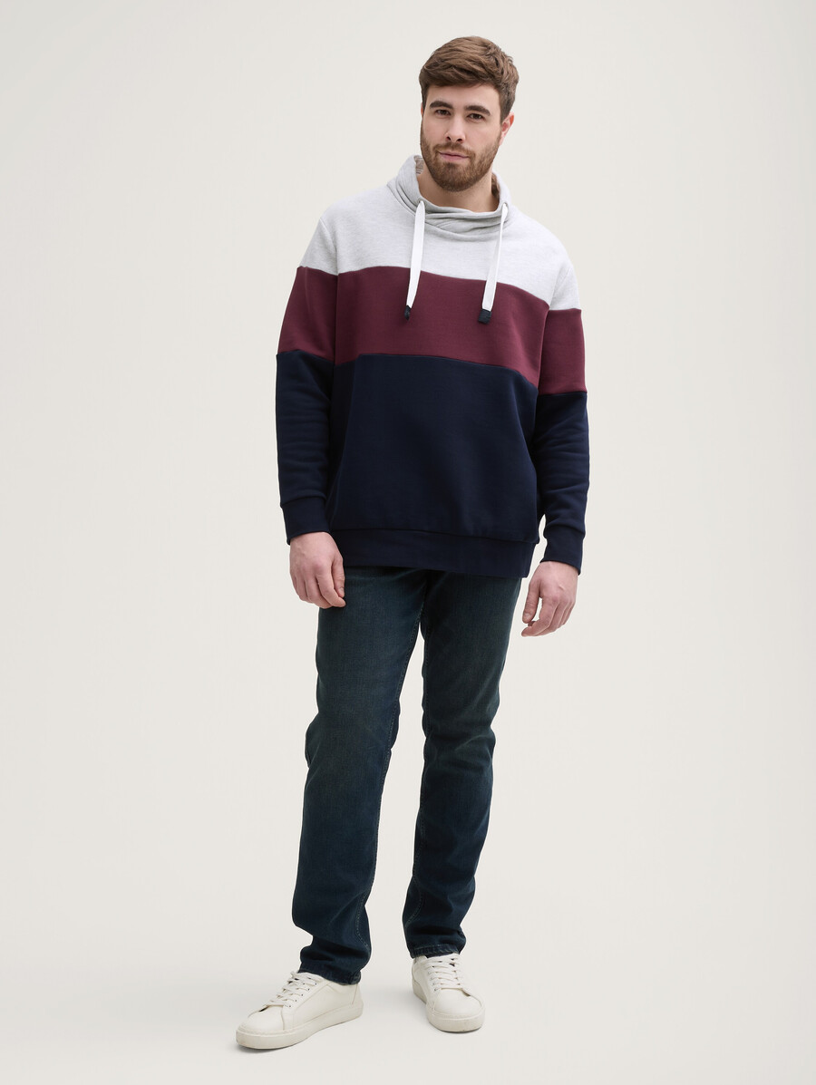 talla grande - sudadera con bloques de color