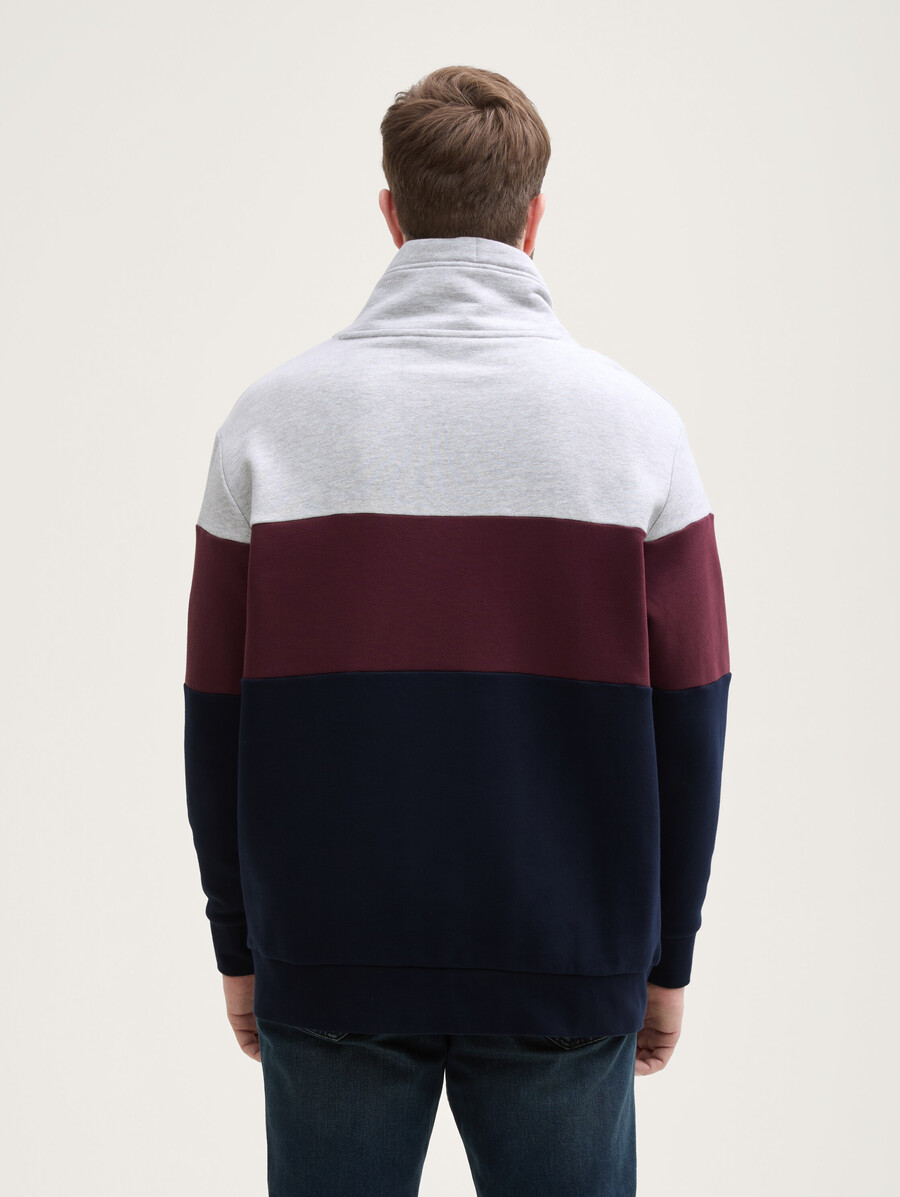 talla grande - sudadera con bloques de color