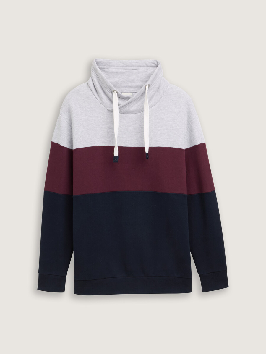 talla grande - sudadera con bloques de color