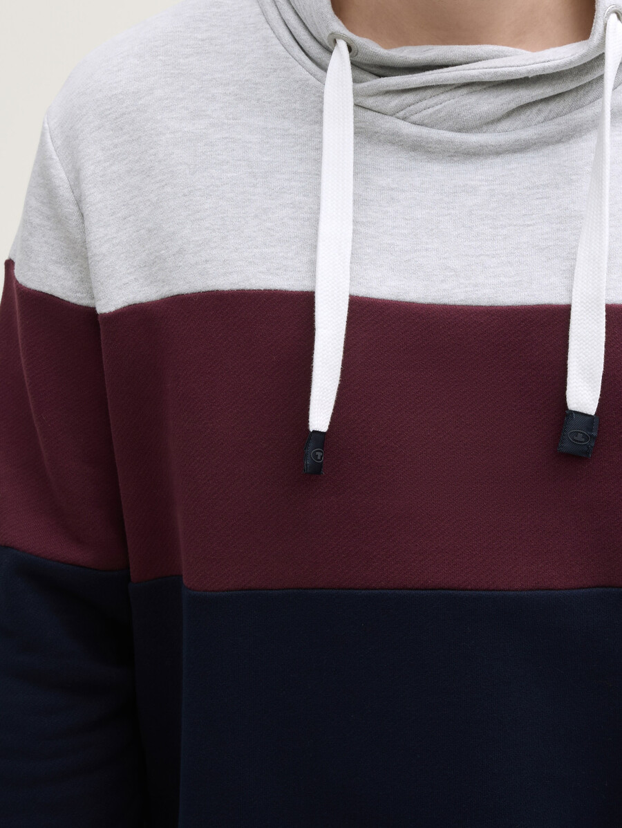 talla grande - sudadera con bloques de color