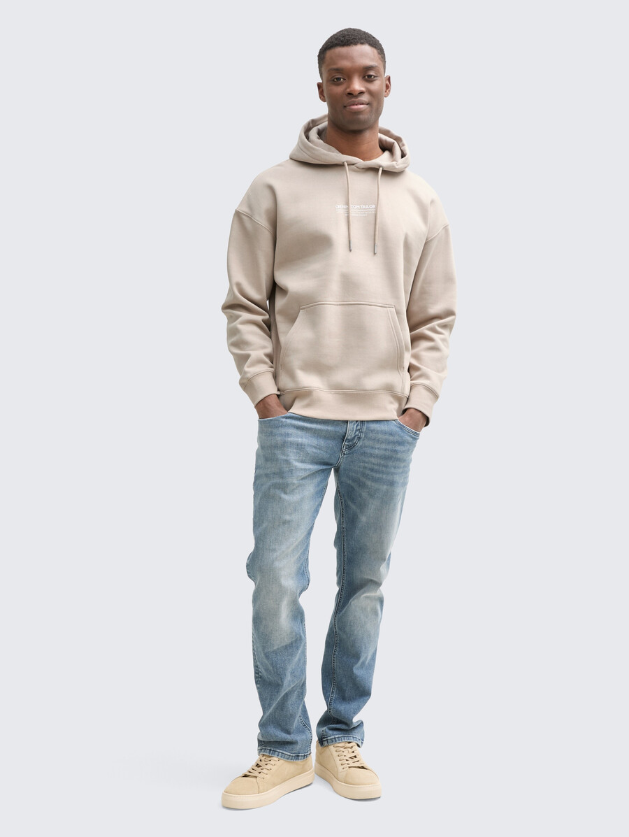 sudadera con capucha relajada con estampado de logotipo