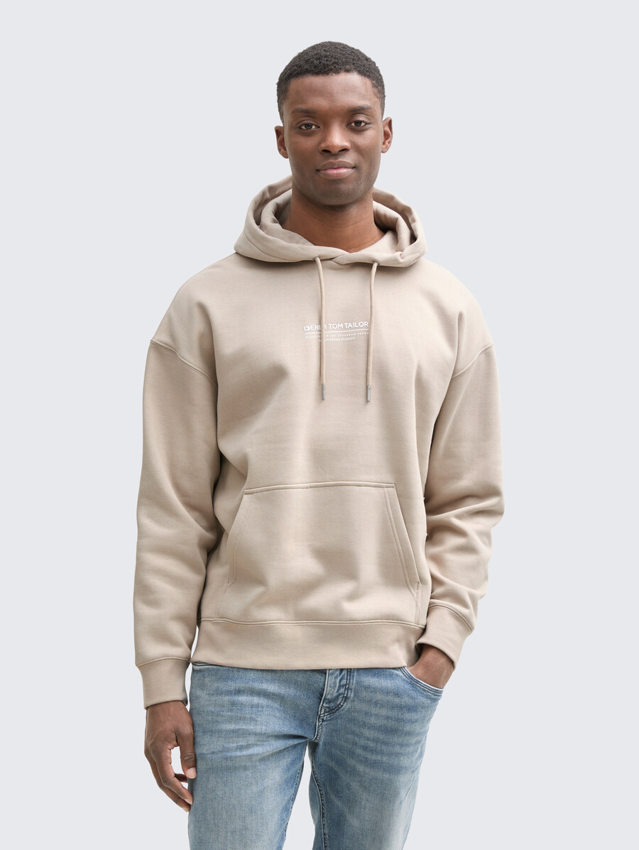 sudadera con capucha relajada con estampado de logotipo