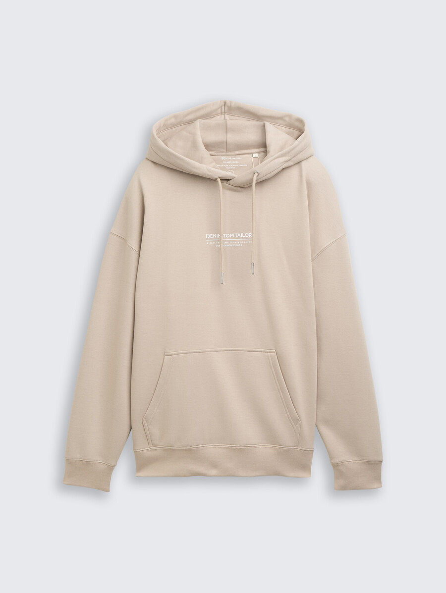sudadera con capucha relajada con estampado de logotipo