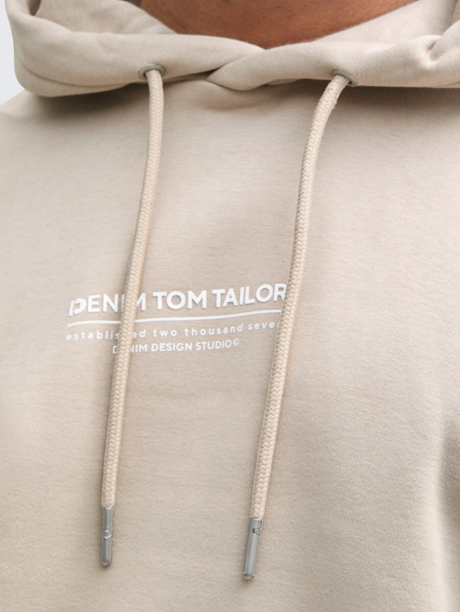 sudadera con capucha relajada con estampado de logotipo