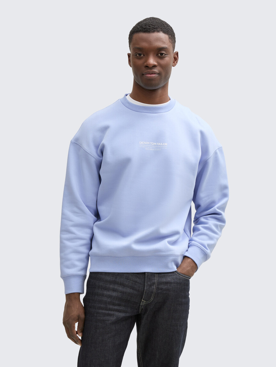 sudadera relajada con estampado de logotipo