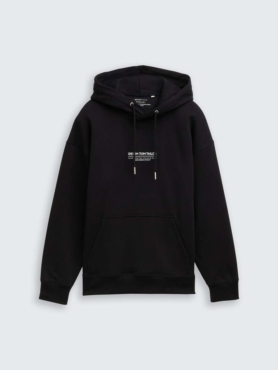 sudadera con capucha relajada con estampado de logotipo