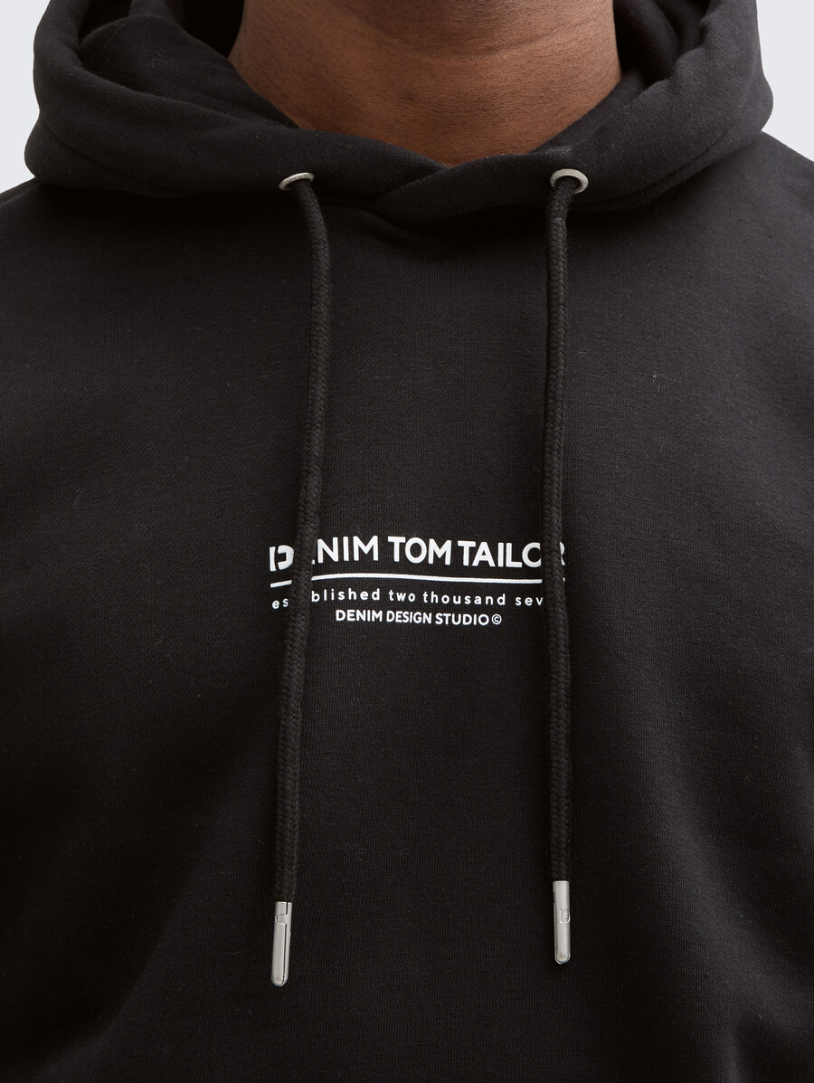 sudadera con capucha relajada con estampado de logotipo