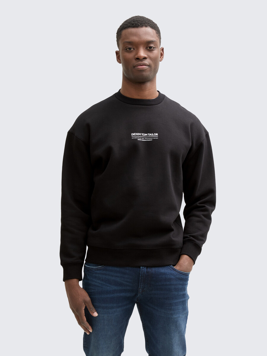 sudadera relajada con estampado de logotipo