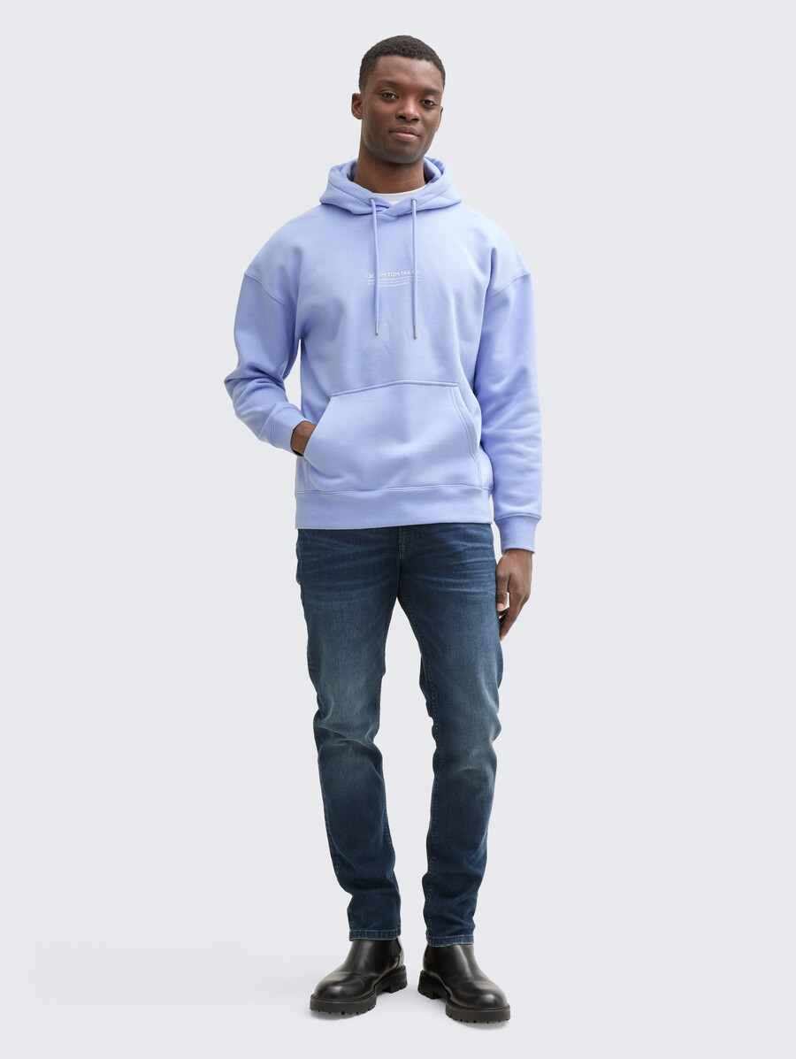 sudadera con capucha relajada con estampado de logotipo