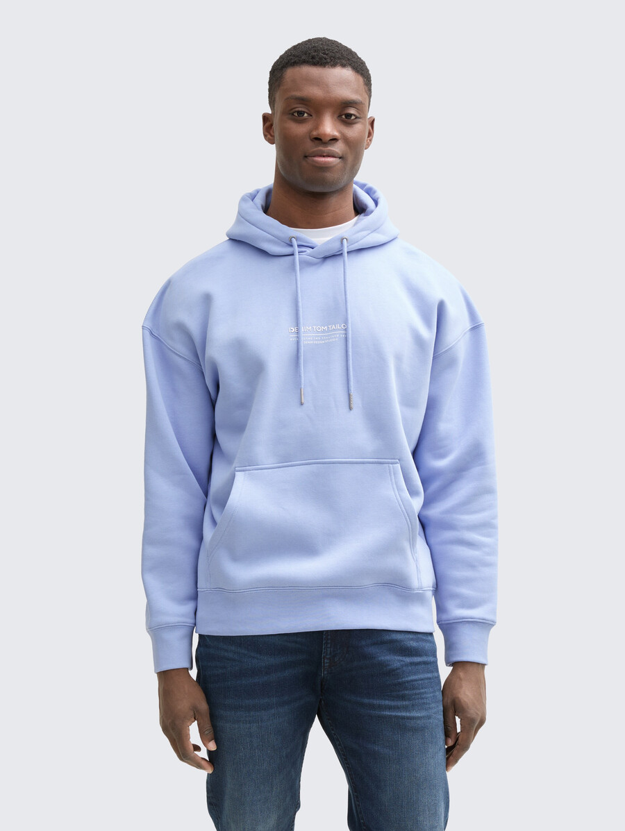 sudadera con capucha relajada con estampado de logotipo