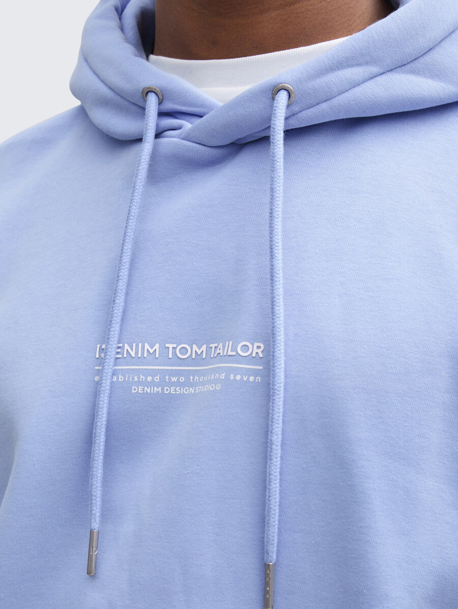 sudadera con capucha relajada con estampado de logotipo