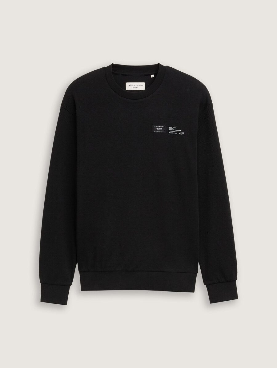 sudadera con etiqueta de logo