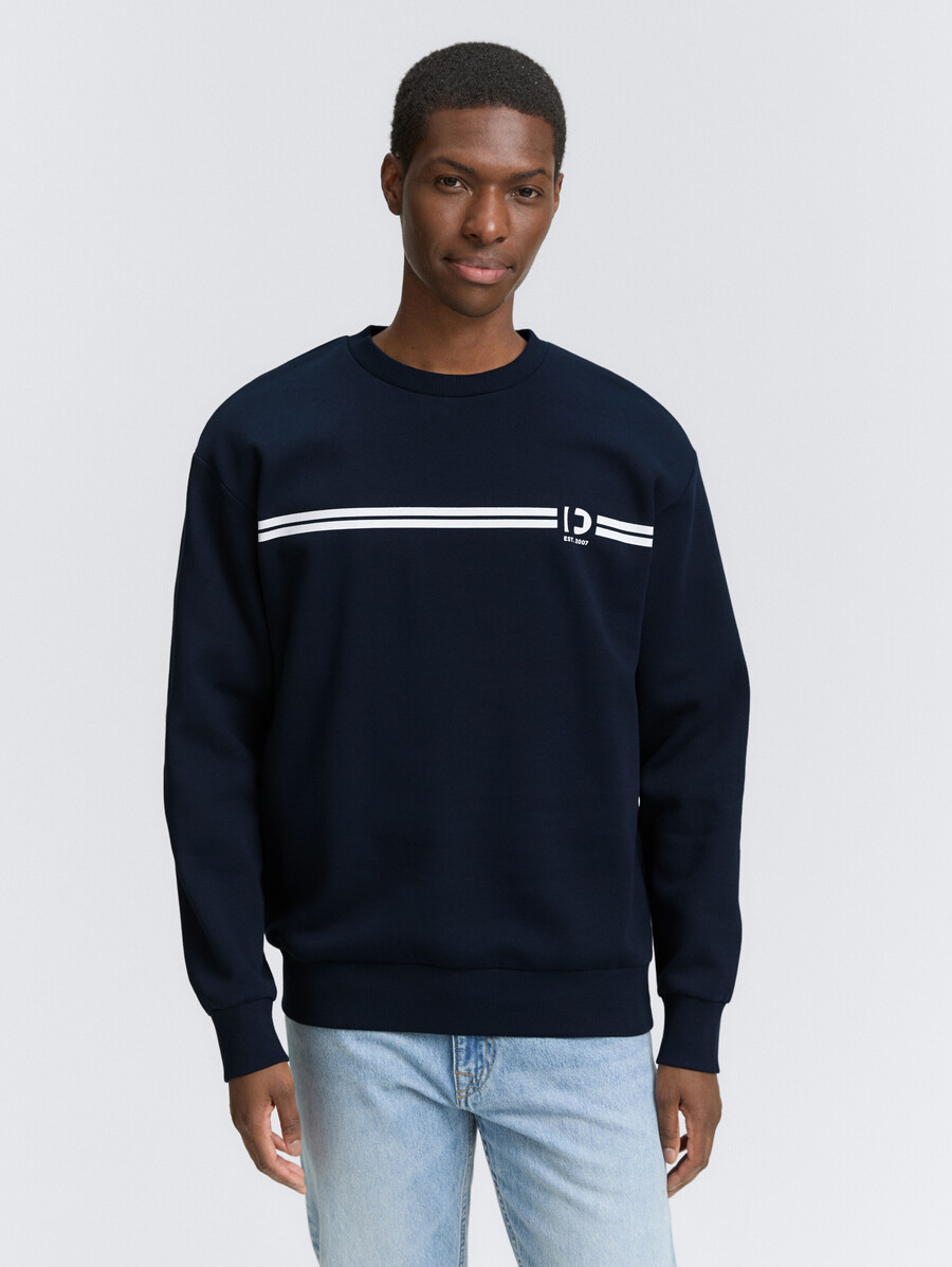 sudadera de cuello redondo con estampado