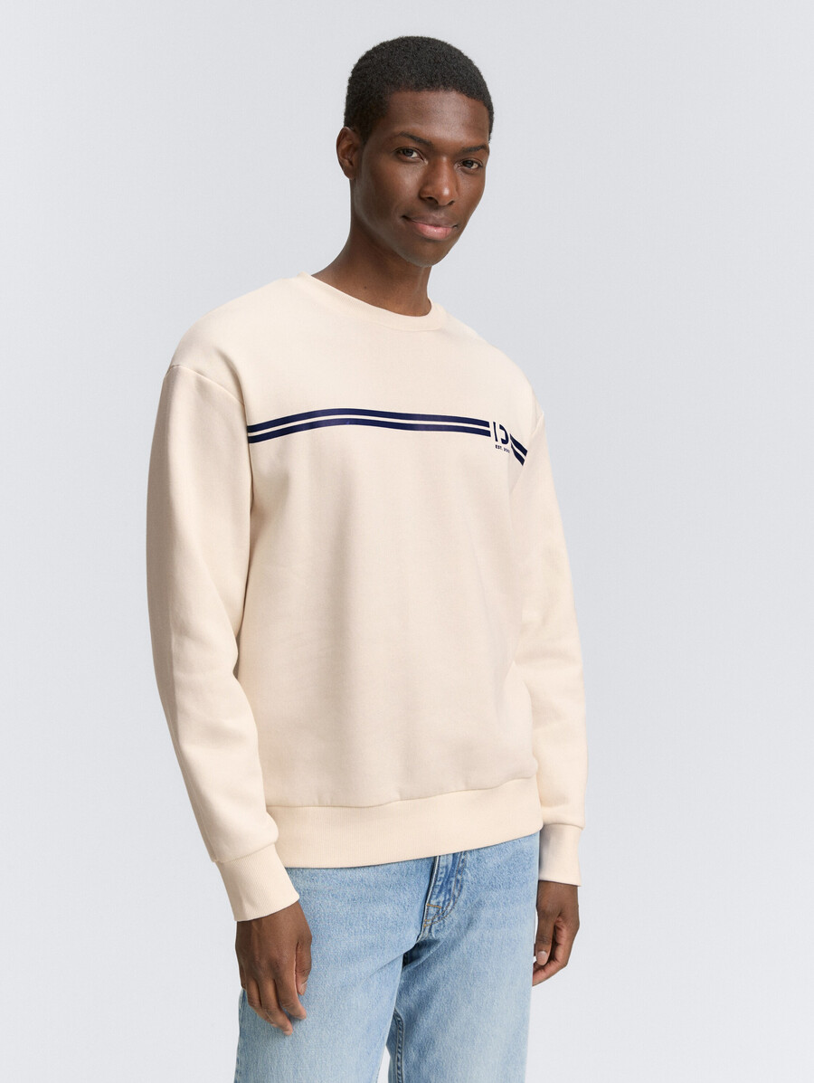 sudadera de cuello redondo con estampado