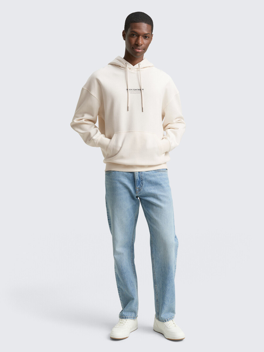 sudadera con capucha relajada con estampado de logotipo