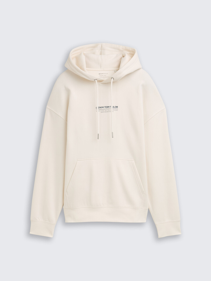 sudadera con capucha relajada con estampado de logotipo