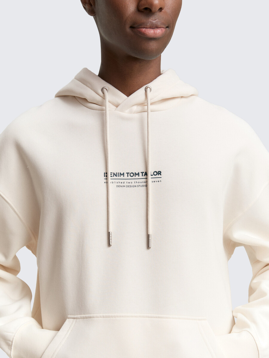 sudadera con capucha relajada con estampado de logotipo