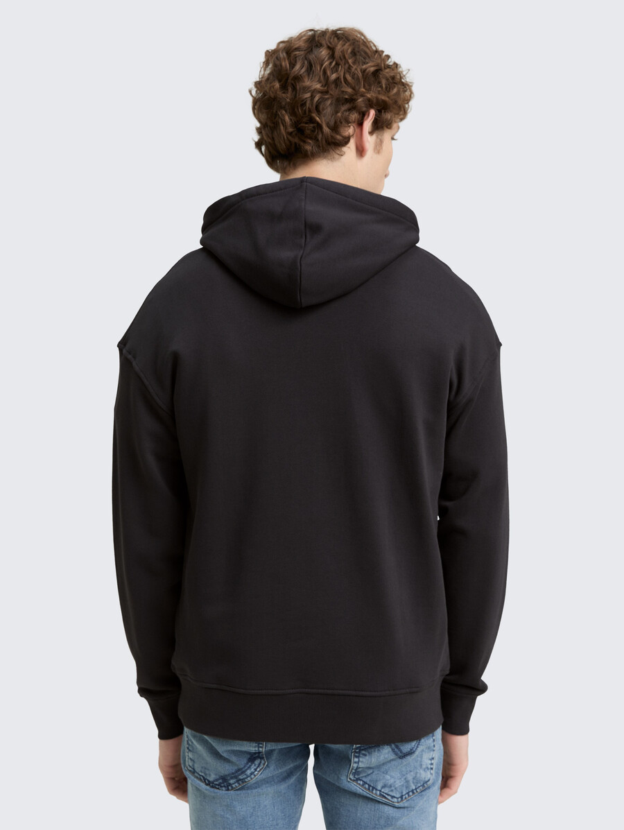 sudadera con capucha de corte relajado y estampado