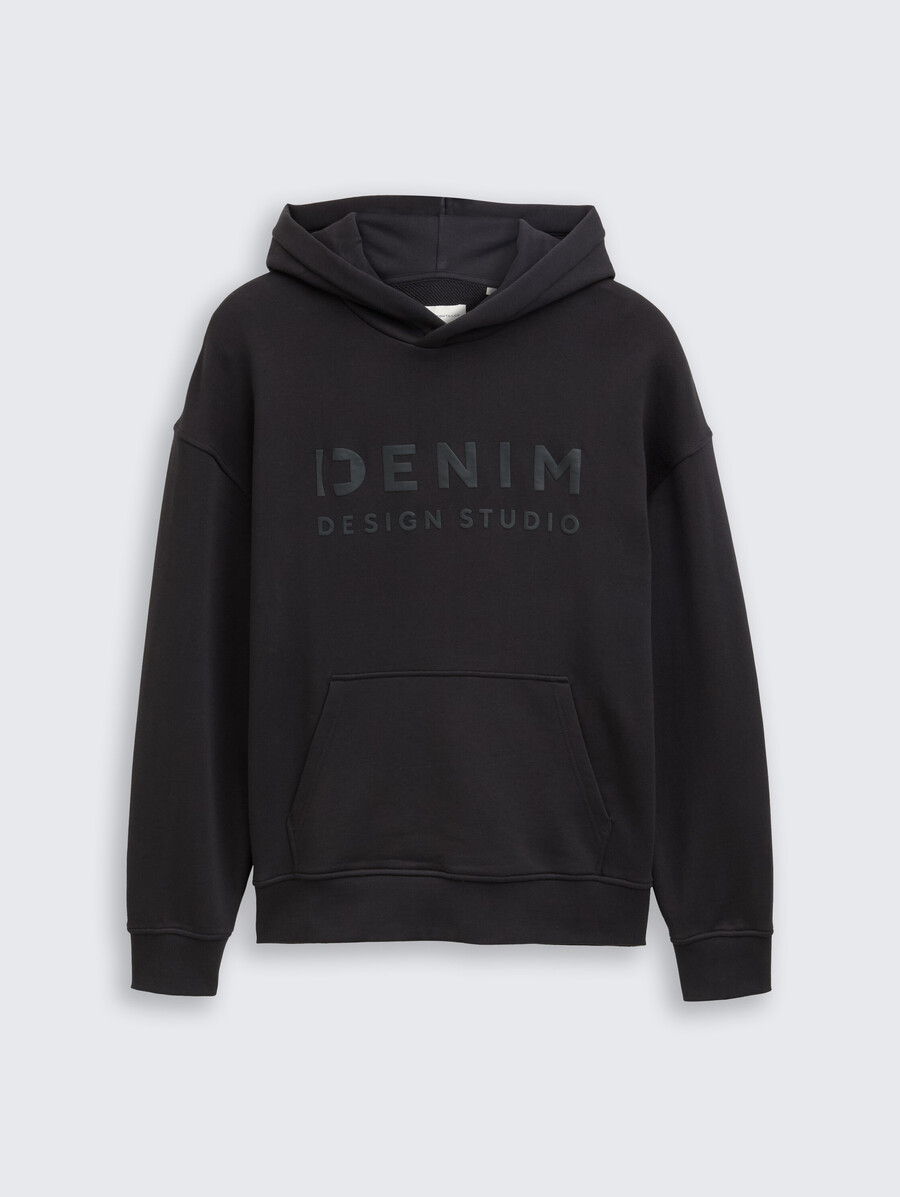 sudadera con capucha de corte relajado y estampado
