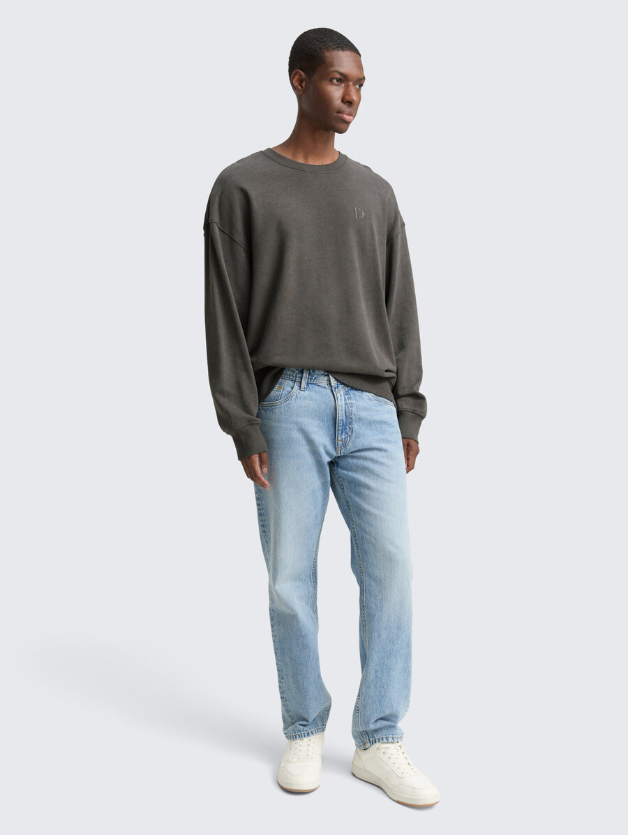 sudadera relajada teñida