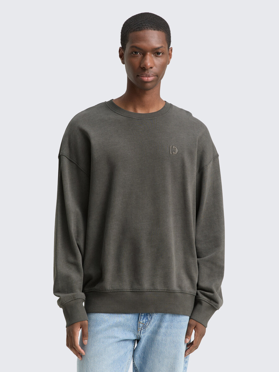 sudadera relajada teñida