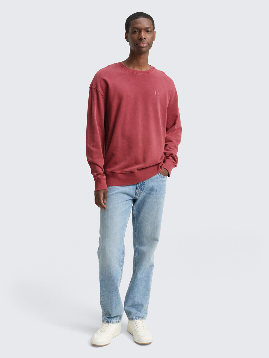 sudadera relajada teñida