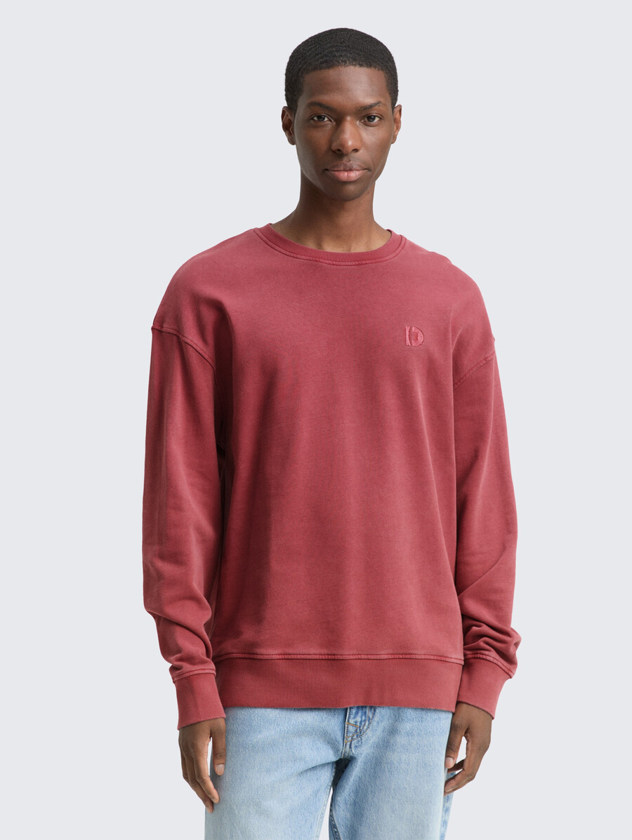 sudadera relajada teñida