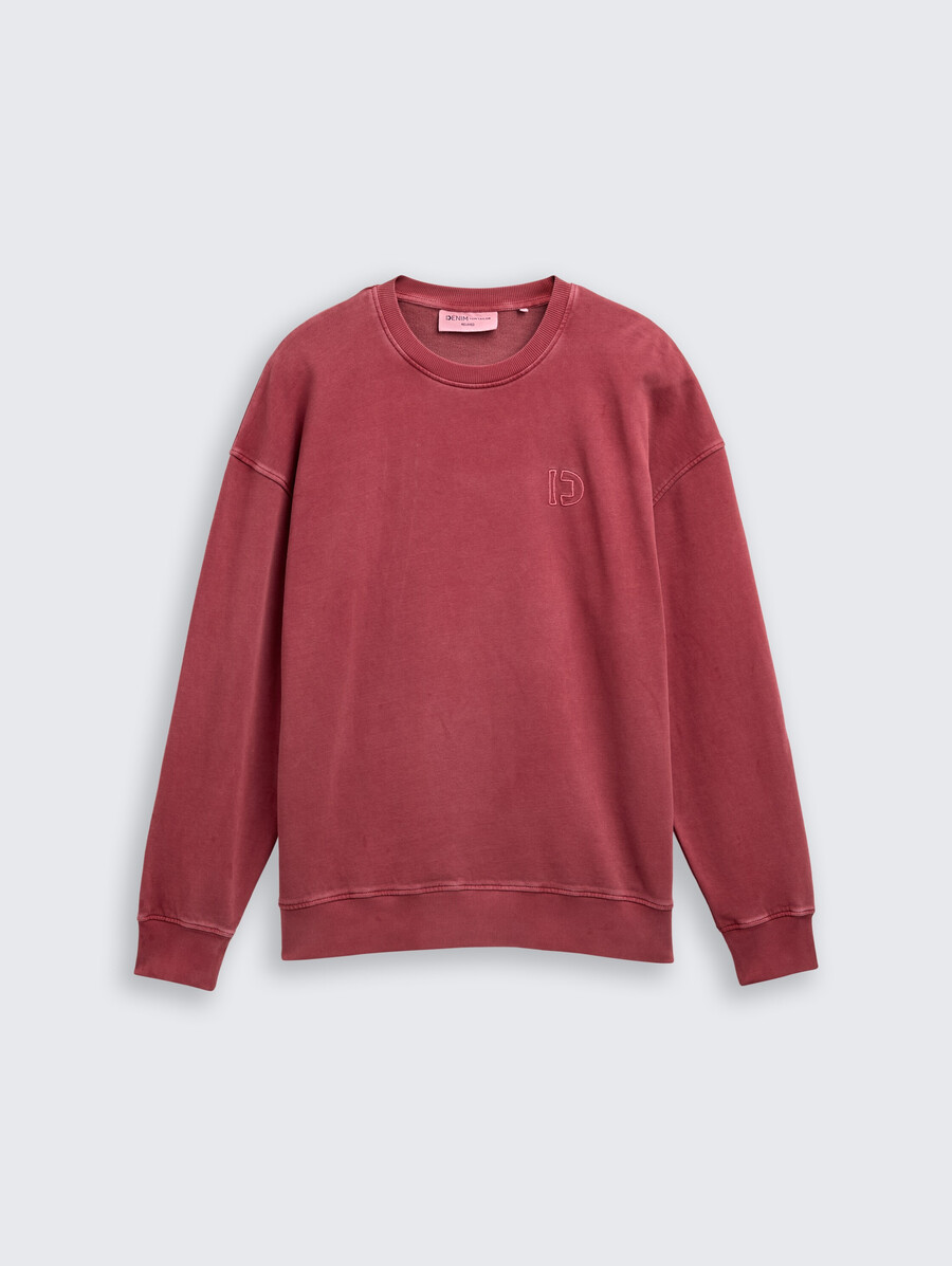 sudadera relajada teñida