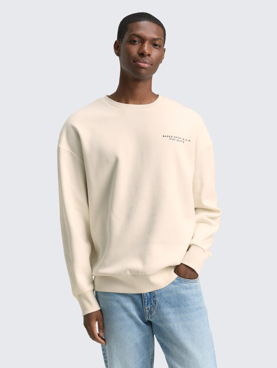 sudadera relajada con estampado
