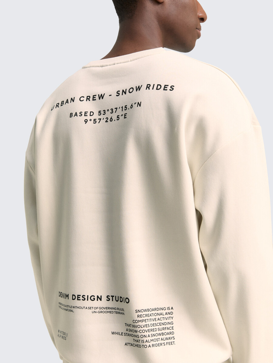 sudadera relajada con estampado