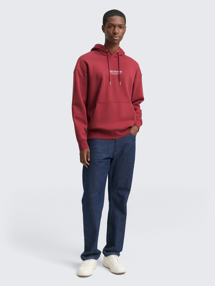 sudadera con capucha relajada con estampado de logotipo