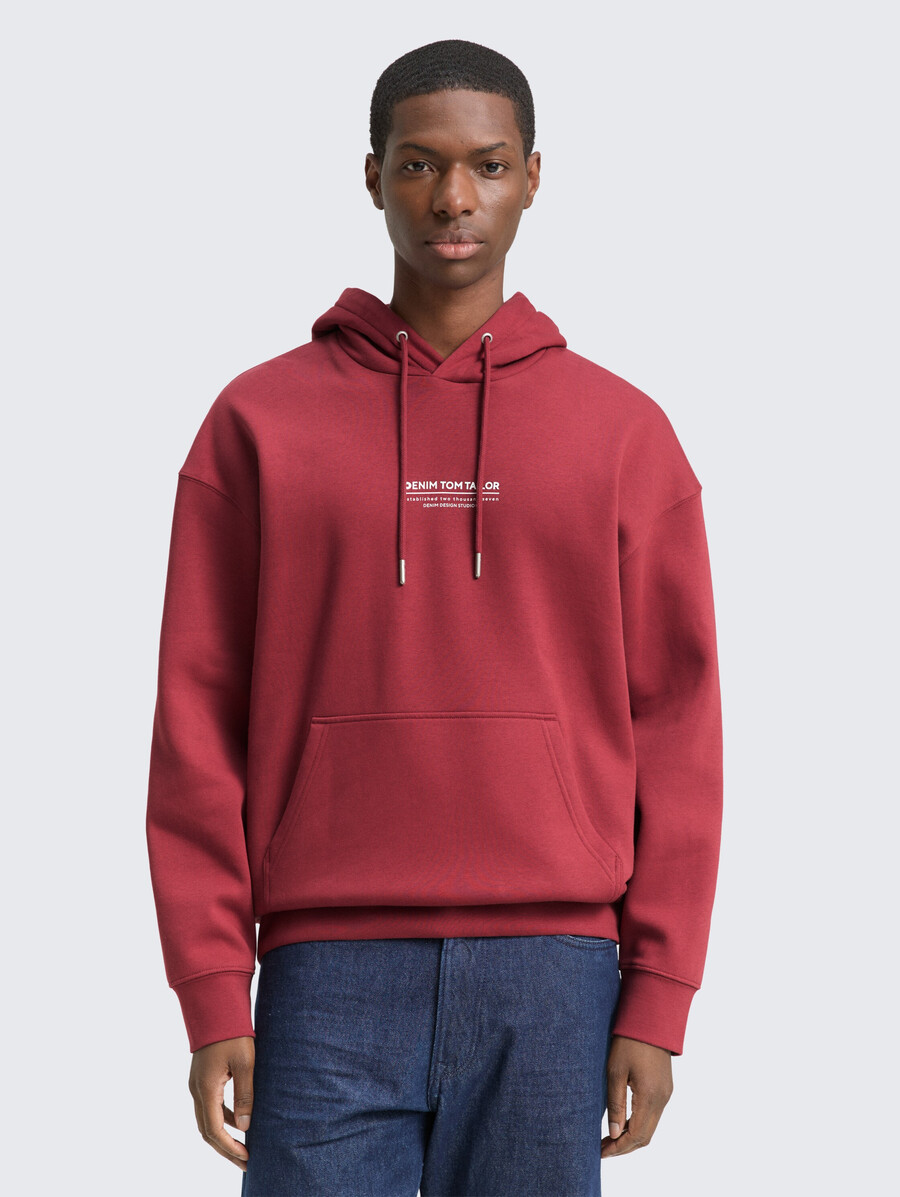 sudadera con capucha relajada con estampado de logotipo