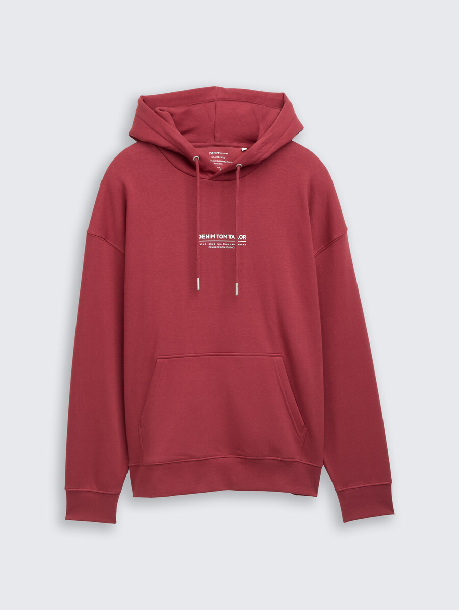 sudadera con capucha relajada con estampado de logotipo