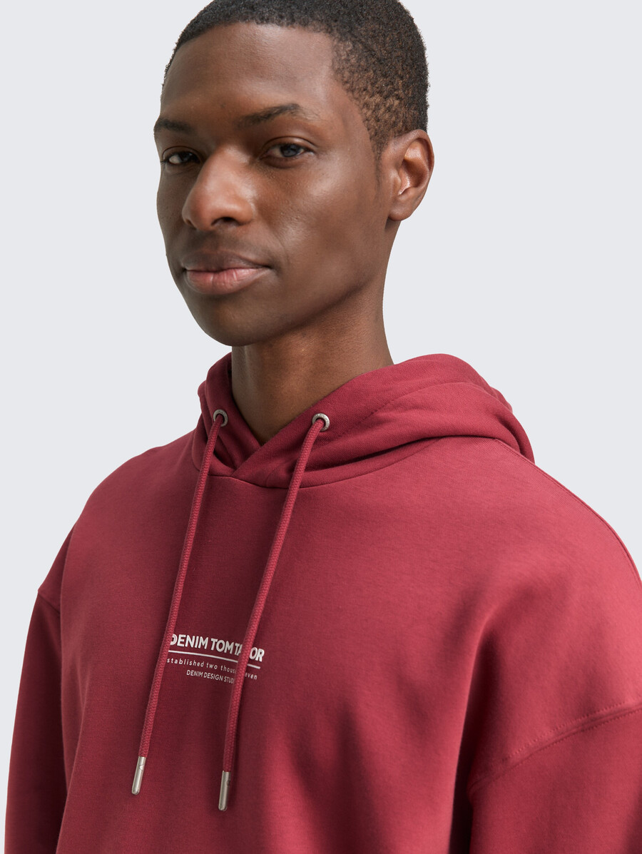 sudadera con capucha relajada con estampado de logotipo